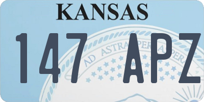 KS license plate 147APZ