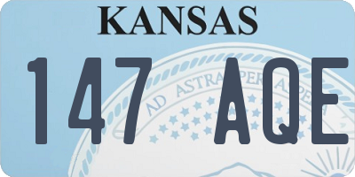 KS license plate 147AQE