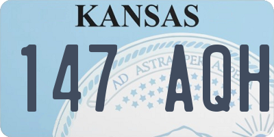 KS license plate 147AQH