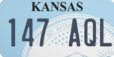 KS license plate 147AQL