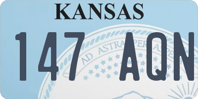 KS license plate 147AQN