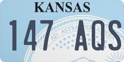 KS license plate 147AQS