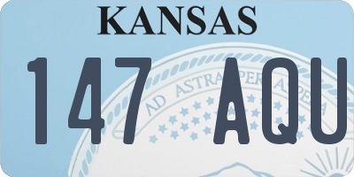 KS license plate 147AQU