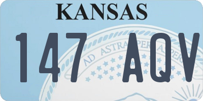 KS license plate 147AQV