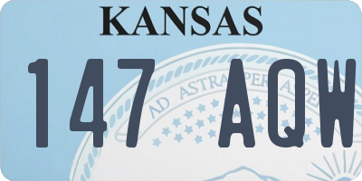 KS license plate 147AQW
