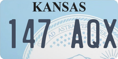 KS license plate 147AQX