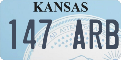 KS license plate 147ARB