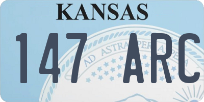 KS license plate 147ARC