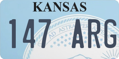 KS license plate 147ARG