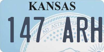 KS license plate 147ARH