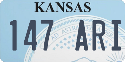 KS license plate 147ARI