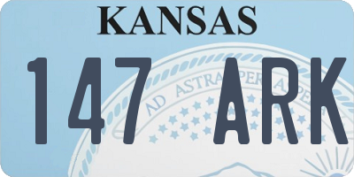 KS license plate 147ARK