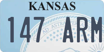 KS license plate 147ARM