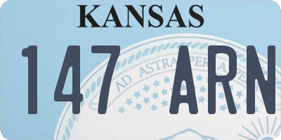 KS license plate 147ARN
