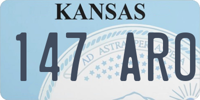 KS license plate 147ARO