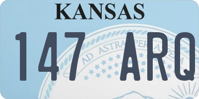 KS license plate 147ARQ