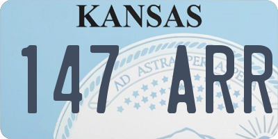 KS license plate 147ARR