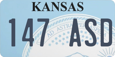 KS license plate 147ASD