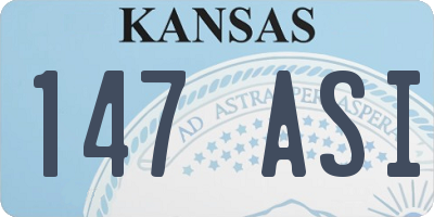 KS license plate 147ASI