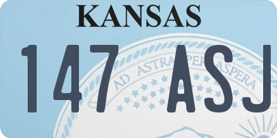 KS license plate 147ASJ