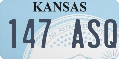 KS license plate 147ASQ