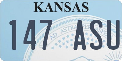 KS license plate 147ASU