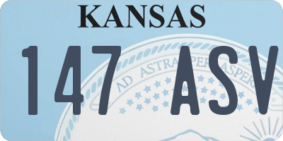 KS license plate 147ASV
