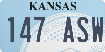 KS license plate 147ASW