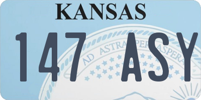 KS license plate 147ASY