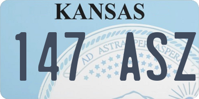 KS license plate 147ASZ