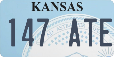 KS license plate 147ATE