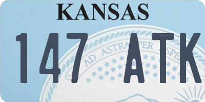 KS license plate 147ATK
