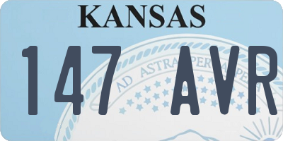 KS license plate 147AVR