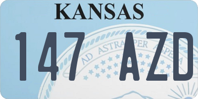 KS license plate 147AZD