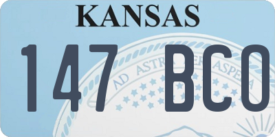 KS license plate 147BCO