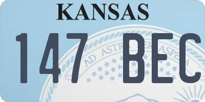 KS license plate 147BEC