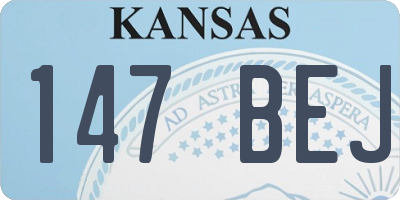 KS license plate 147BEJ