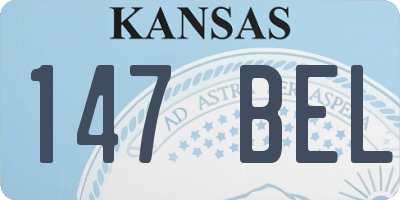 KS license plate 147BEL