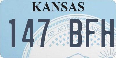 KS license plate 147BFH