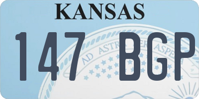 KS license plate 147BGP