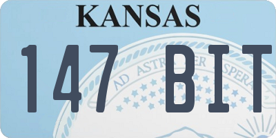 KS license plate 147BIT