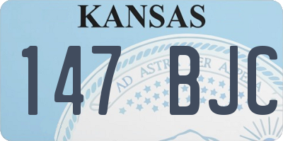 KS license plate 147BJC