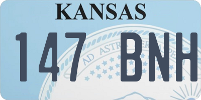 KS license plate 147BNH