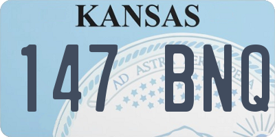 KS license plate 147BNQ
