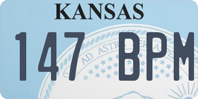 KS license plate 147BPM