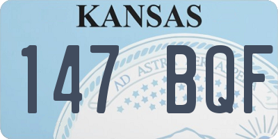 KS license plate 147BQF