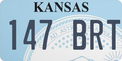 KS license plate 147BRT