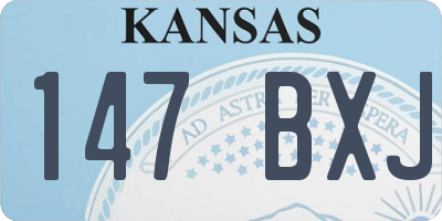 KS license plate 147BXJ