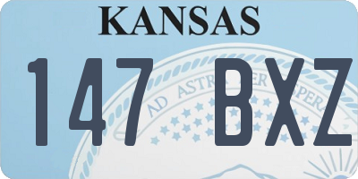 KS license plate 147BXZ