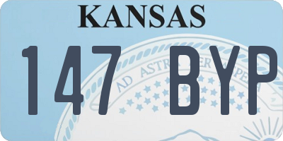 KS license plate 147BYP